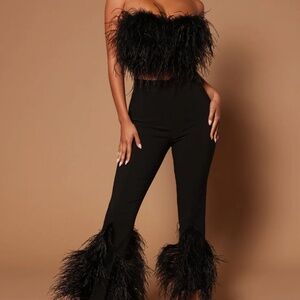 Feather Top and Pant Set